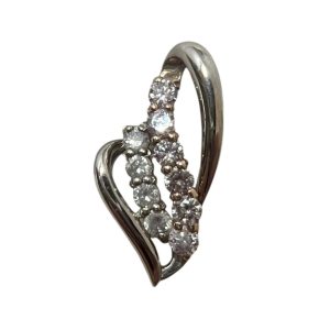 Pt1000 ダイヤ付き ネックレストップ